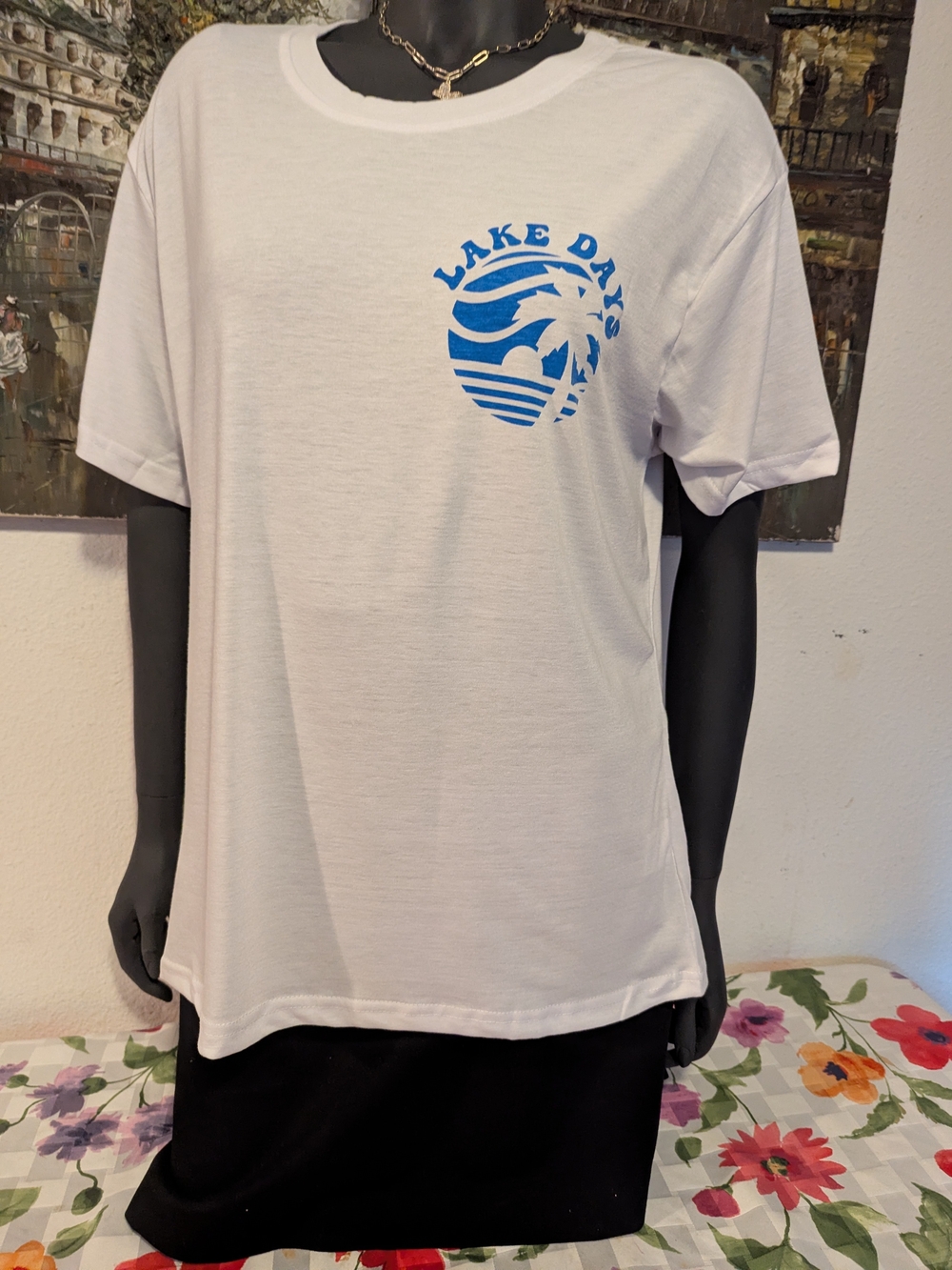 Lake Days White Graphic Tee - Unbranded